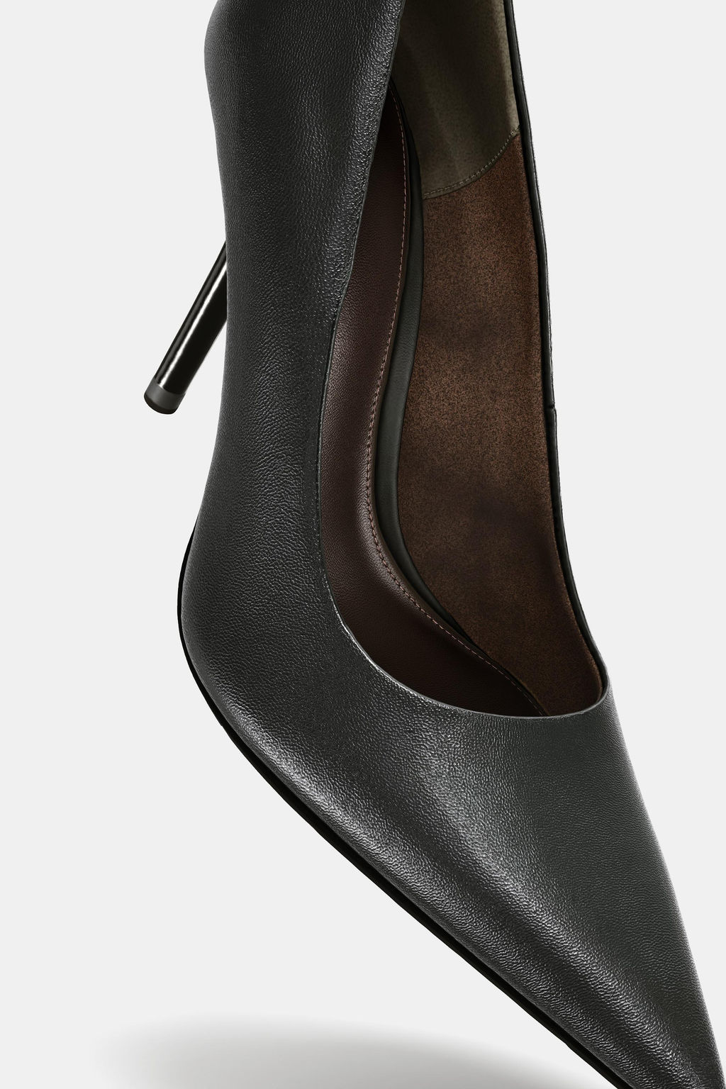 LEATHER HIGH-HEEL SHOES - Zara фото 7
