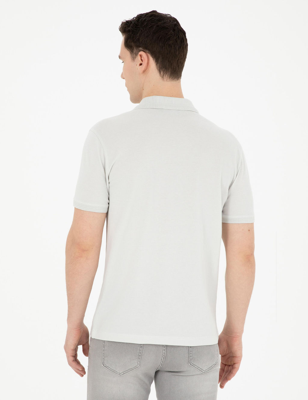 A__k Gri Slim Fit Basic Ti__rt - Pierre cardin фото 12