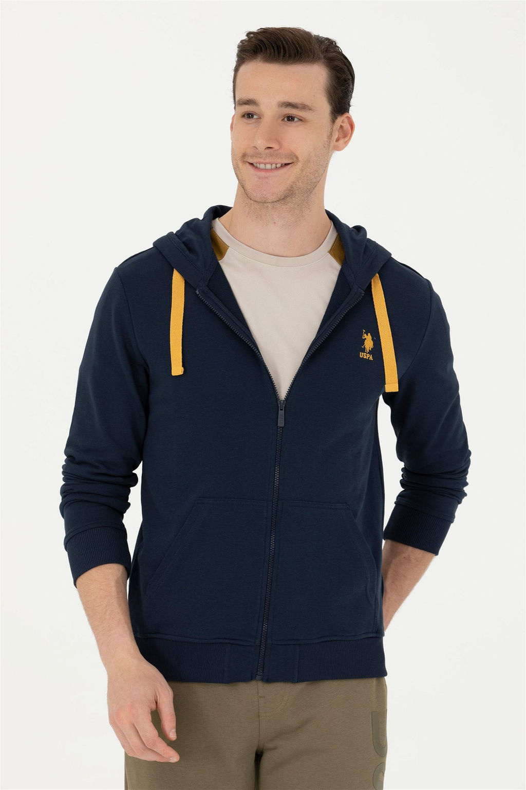 Мужской темно-синий вязаный кардиган - U.s. polo assn фото 8