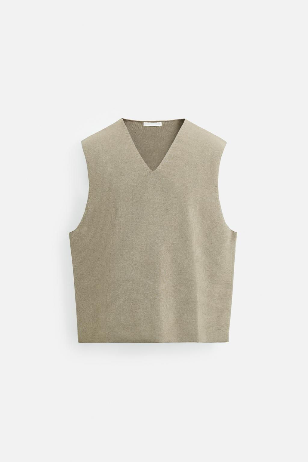 RELAXED FIT KNIT WAISTCOAT - Zara фото 7