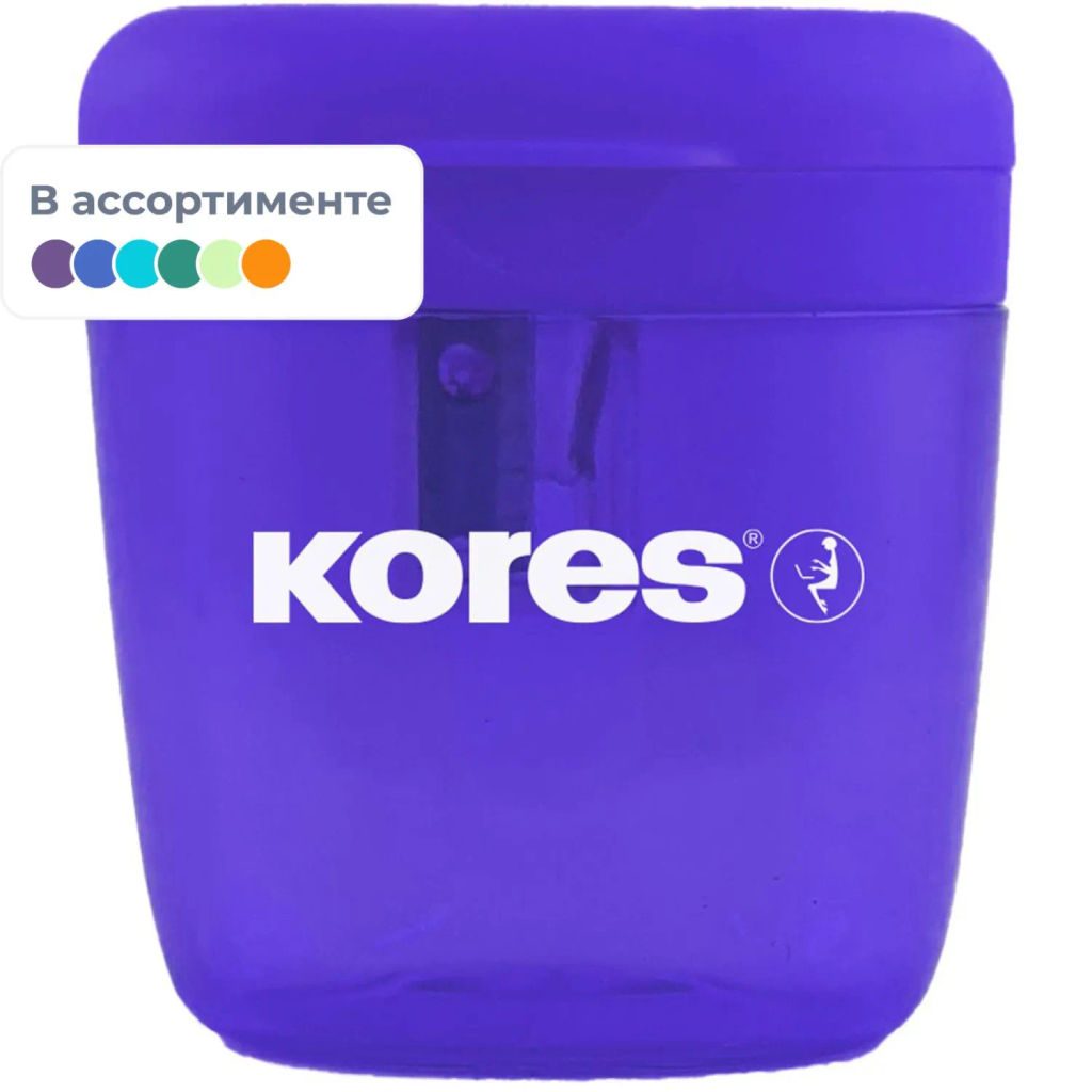 Точилка Kores DEPOSITO 1X одно отверстие, цвета в ассортименте 35809 фото 2