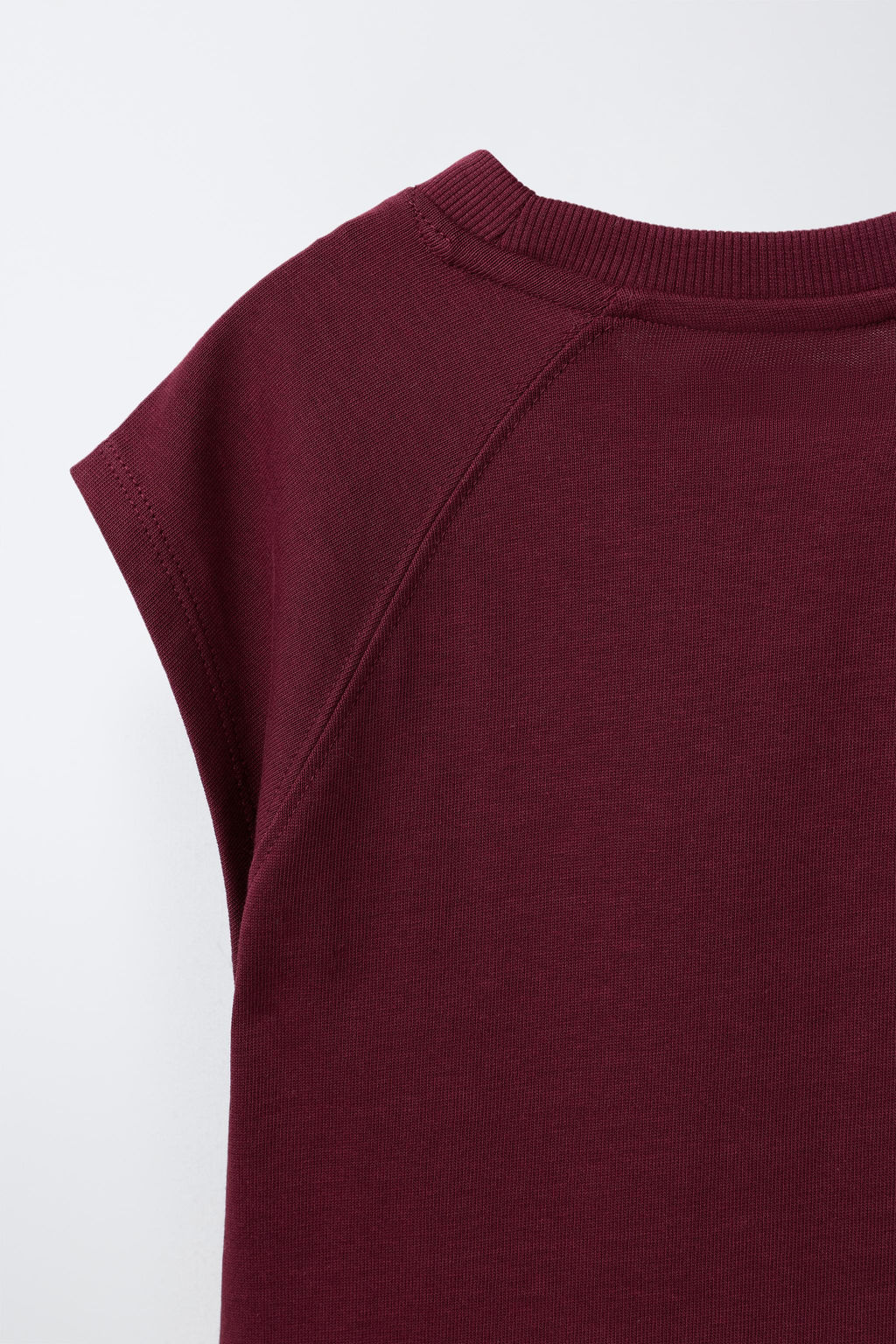 CAMISETA B?SICA MANGA RANGL?N / Burgundy - Zara фото 4