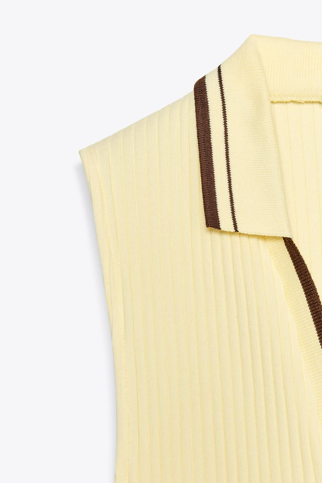 RIBBED POLO SHIRT - Zara фото 9