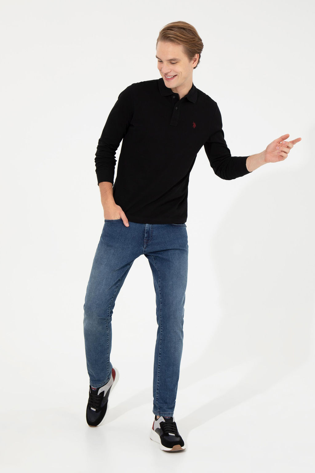Erkek Siyah Basic Sweatshirt - U.s. polo assn фото 2
