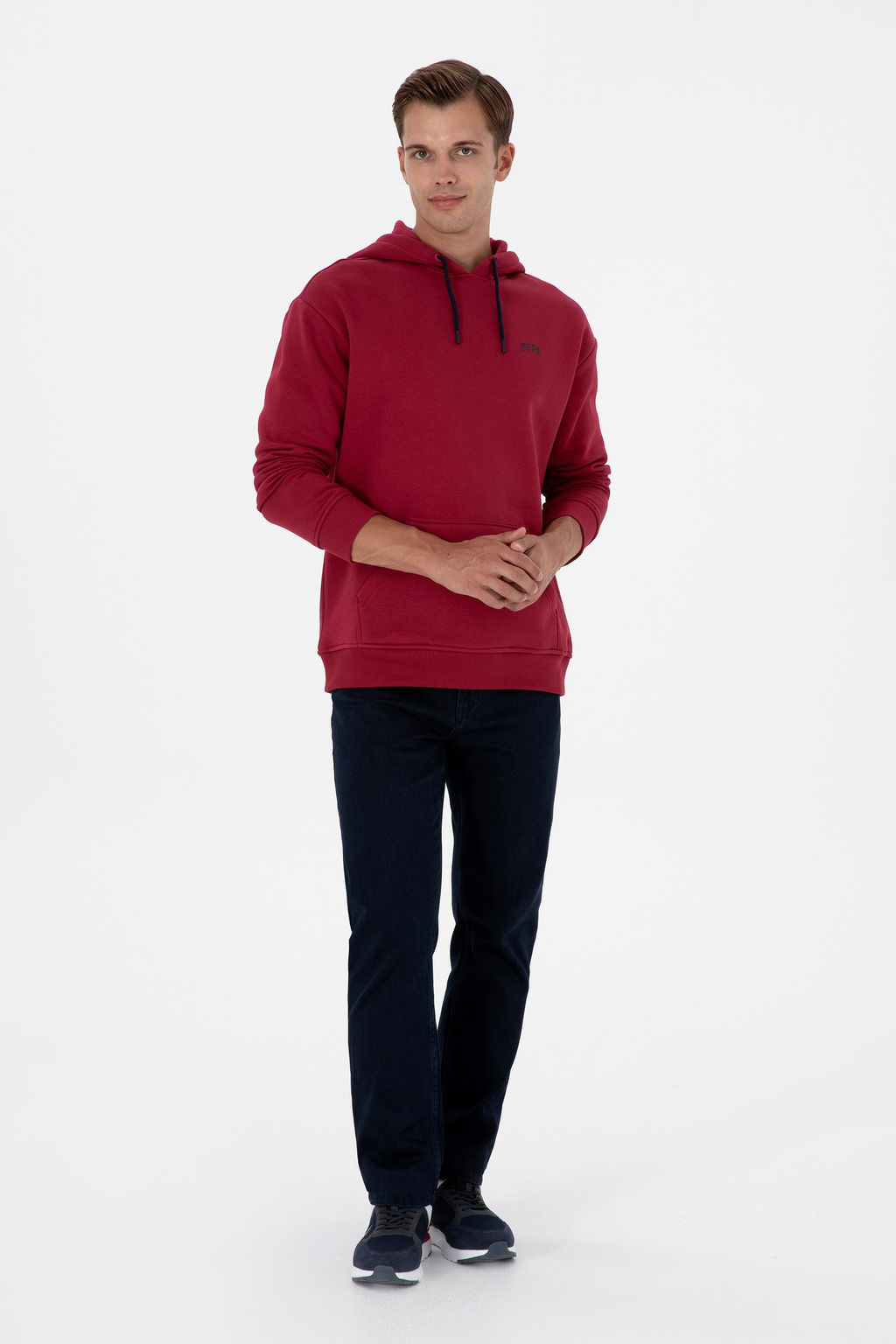 Erkek Koyu Frambuaz Basic Sweatshirt Sepette S_rpriz _ndirim - U.s. polo assn фото 4