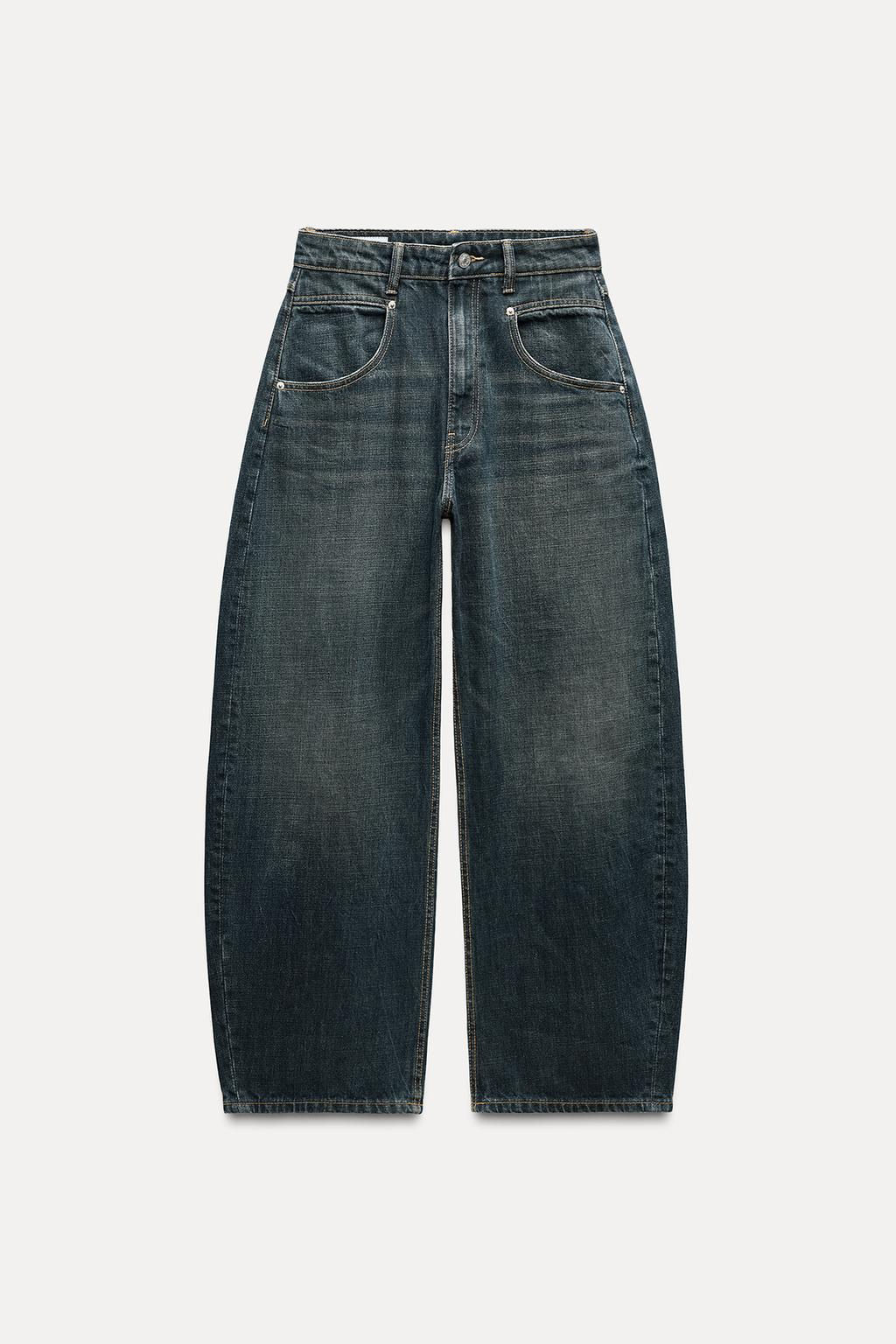 TRF BALLOON MID-RISE JEANS - Zara фото 9