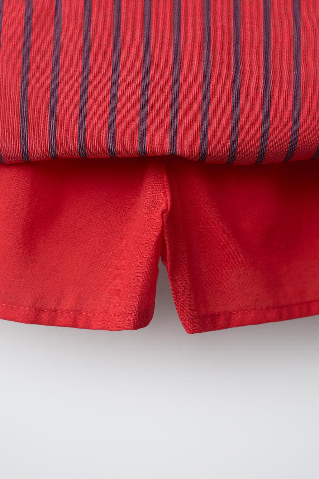 FALDA BERMUDA RAYAS CON MODAL / Rojo - Zara фото 8