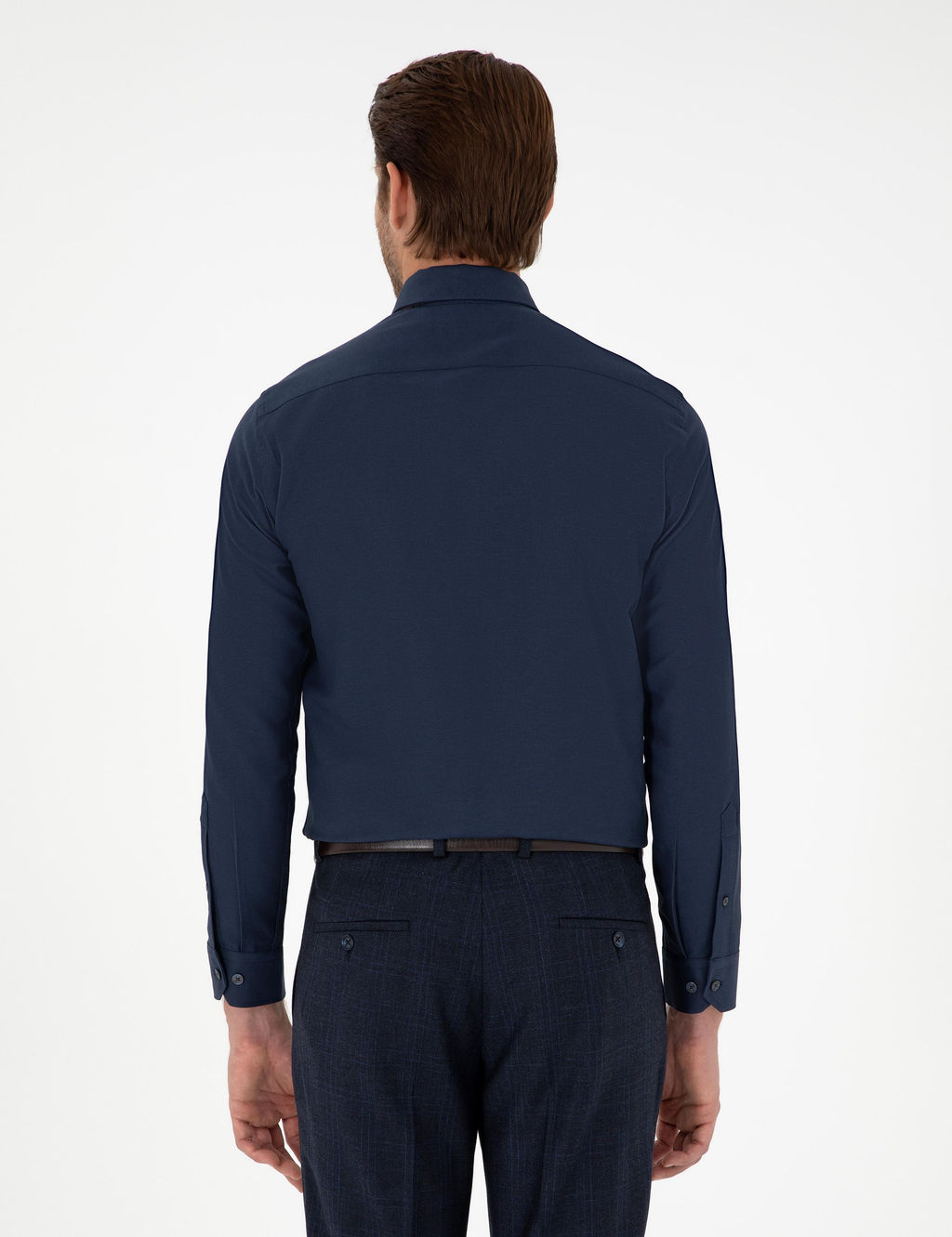 Lacivert Slim Fit Uzun Kollu G_mlek - Pierre cardin фото 5