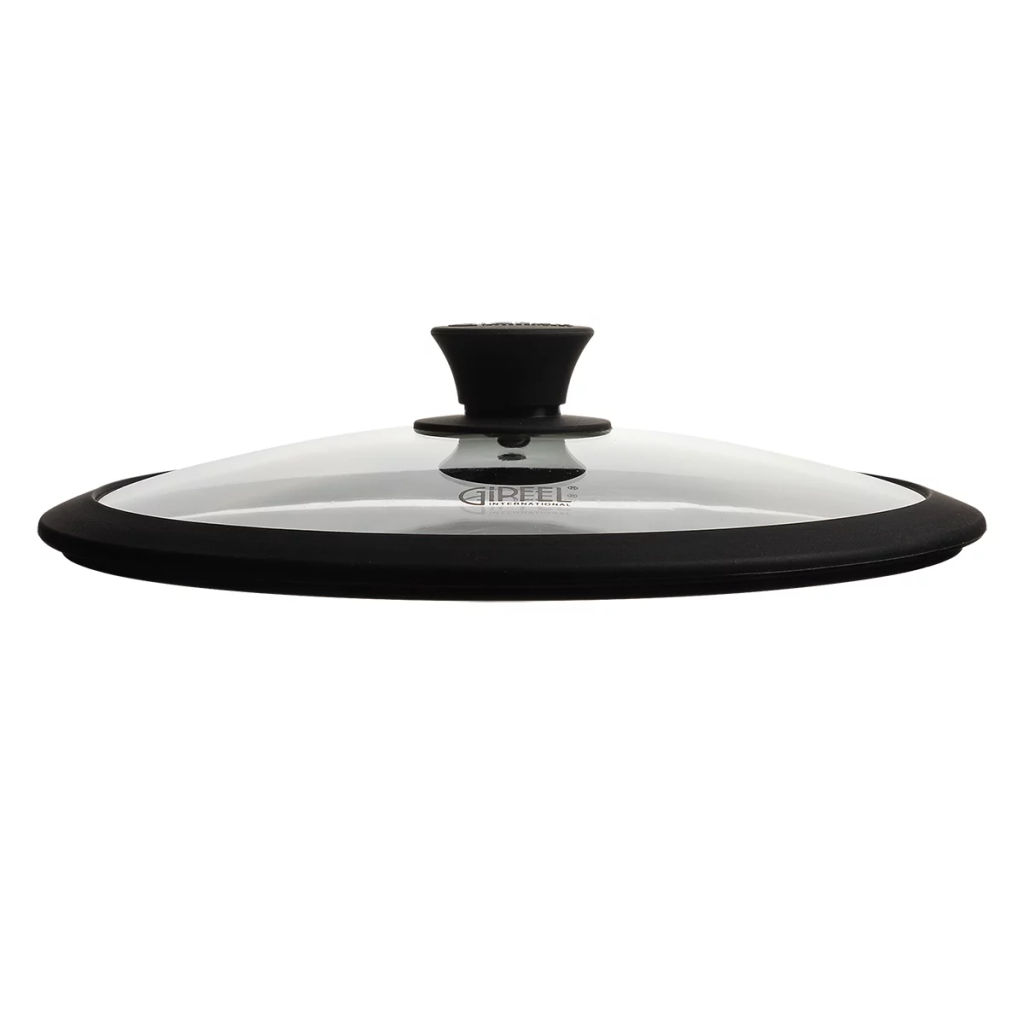 51726 GIPFEL Крышка стеклянная MOORE 26см с силиконовым ободом. Цвет: черный. Материал: закаленное стекло, силикон, нерж. сталь 18/8  фото 3