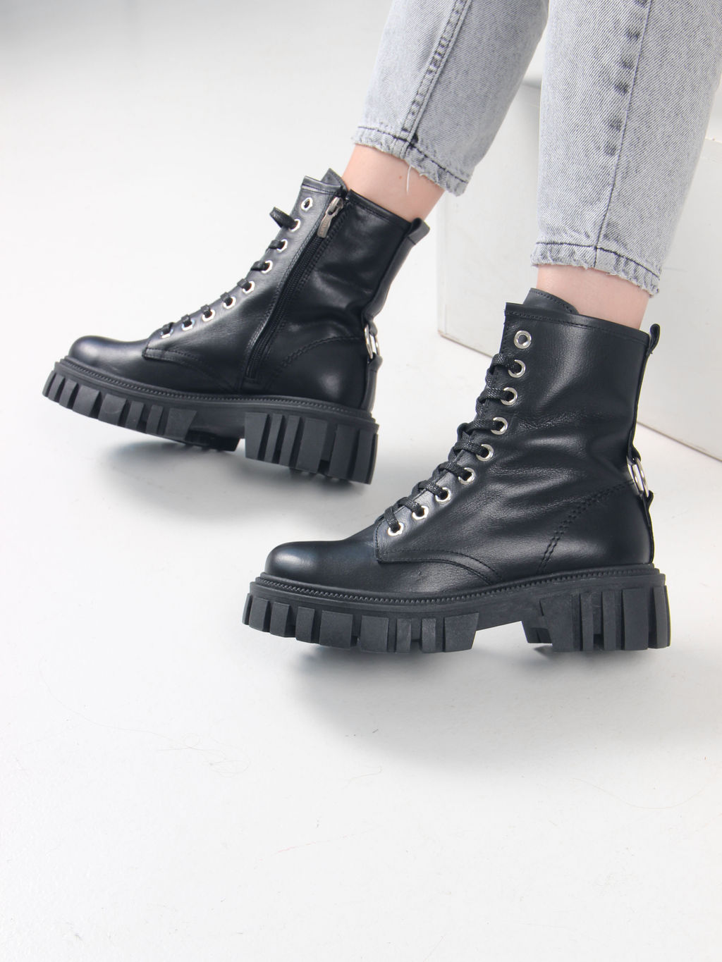 Ботинки 329.21153bl.black/Шерсть