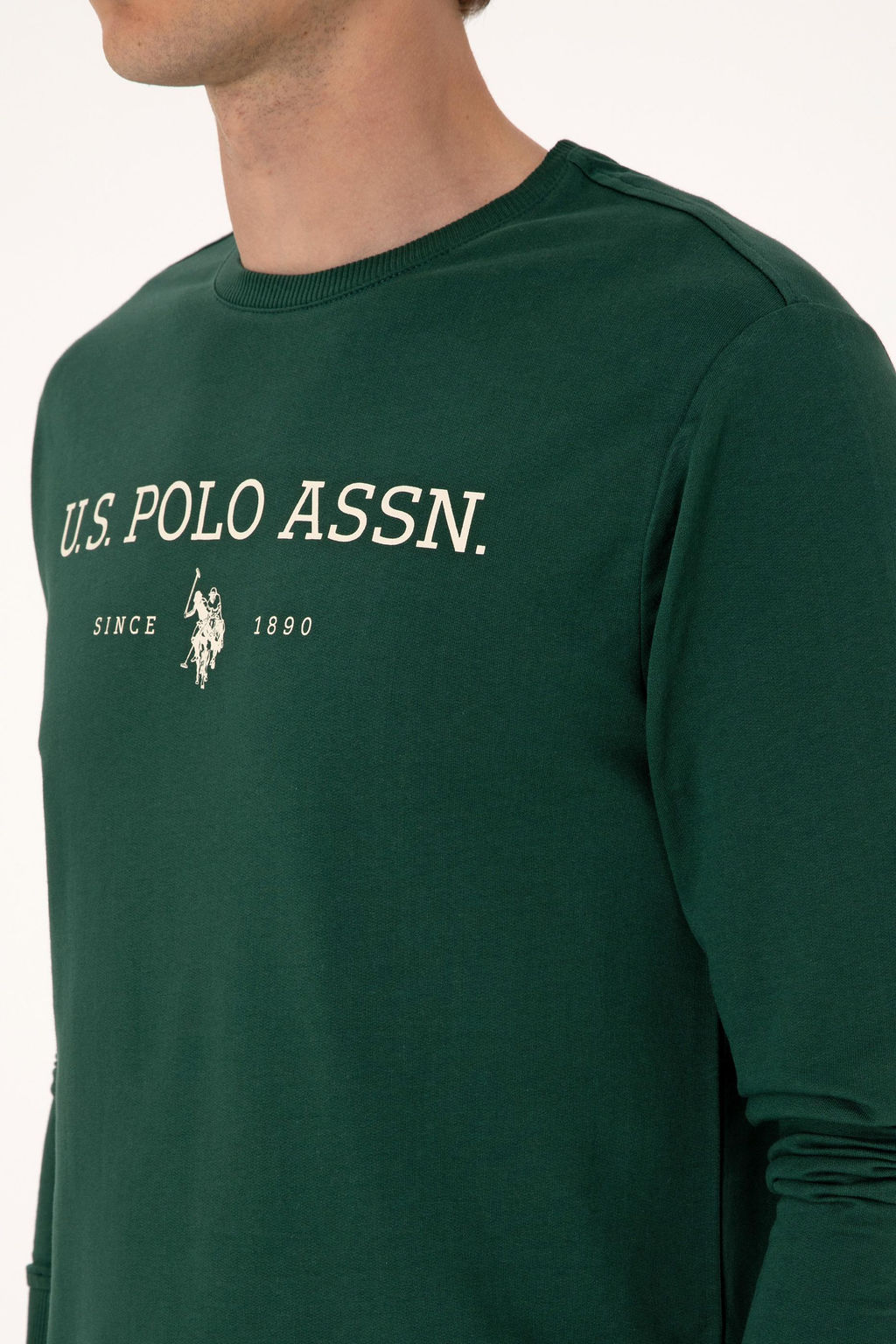 Erkek Koyu Ye_il Basic Sweatshirt Sepette S_rpriz _ndirim - U.s. polo assn фото 7