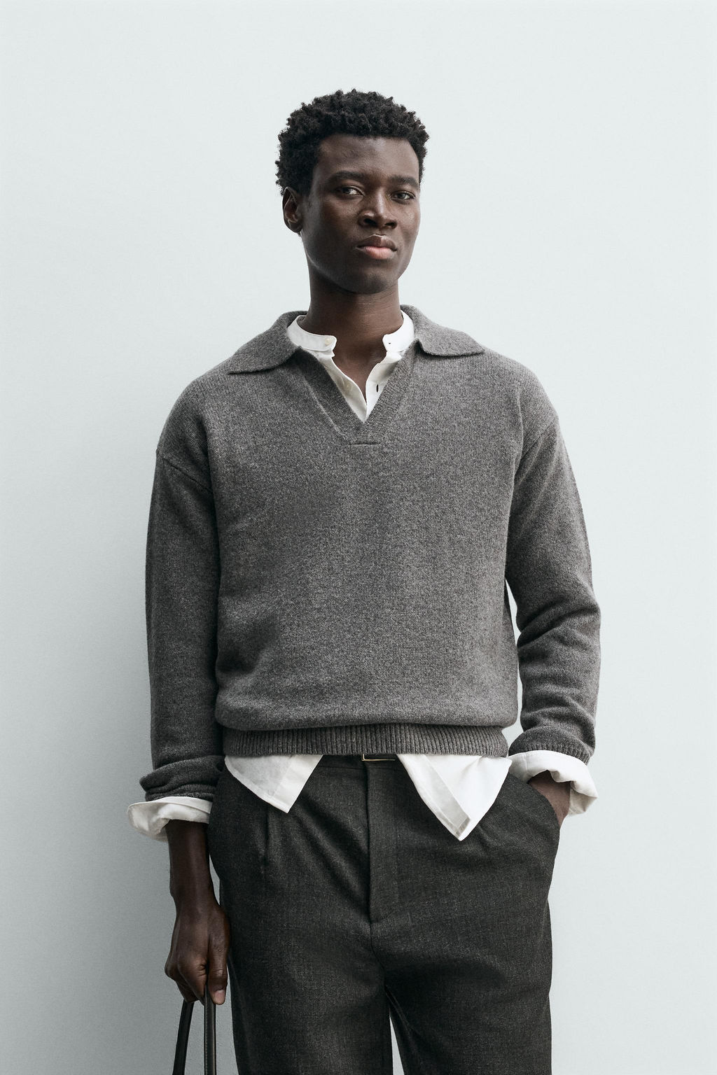 WOOL - CASHMERE KNIT POLO SHIRT - Zara фото 2