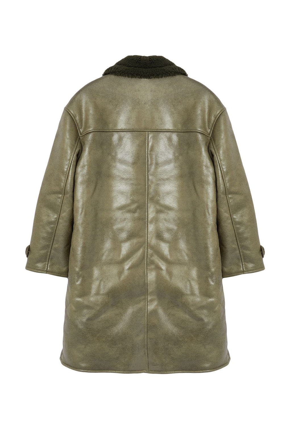 Haki Yakas? Kurk Detayl? Oversize Uzun Kaban TWOAW25KB00000 - Trendyolmilla фото 7