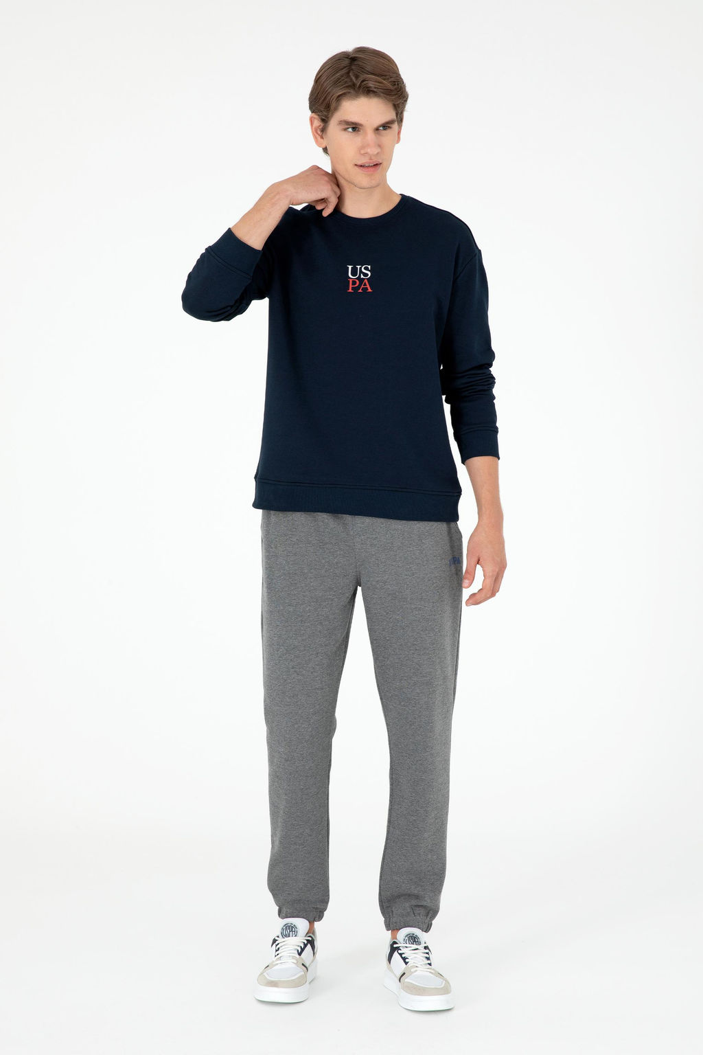 Мужские спортивные штаны антрацитового меланжа Неожиданная скидка в корзине - U.s. polo assn фото 3