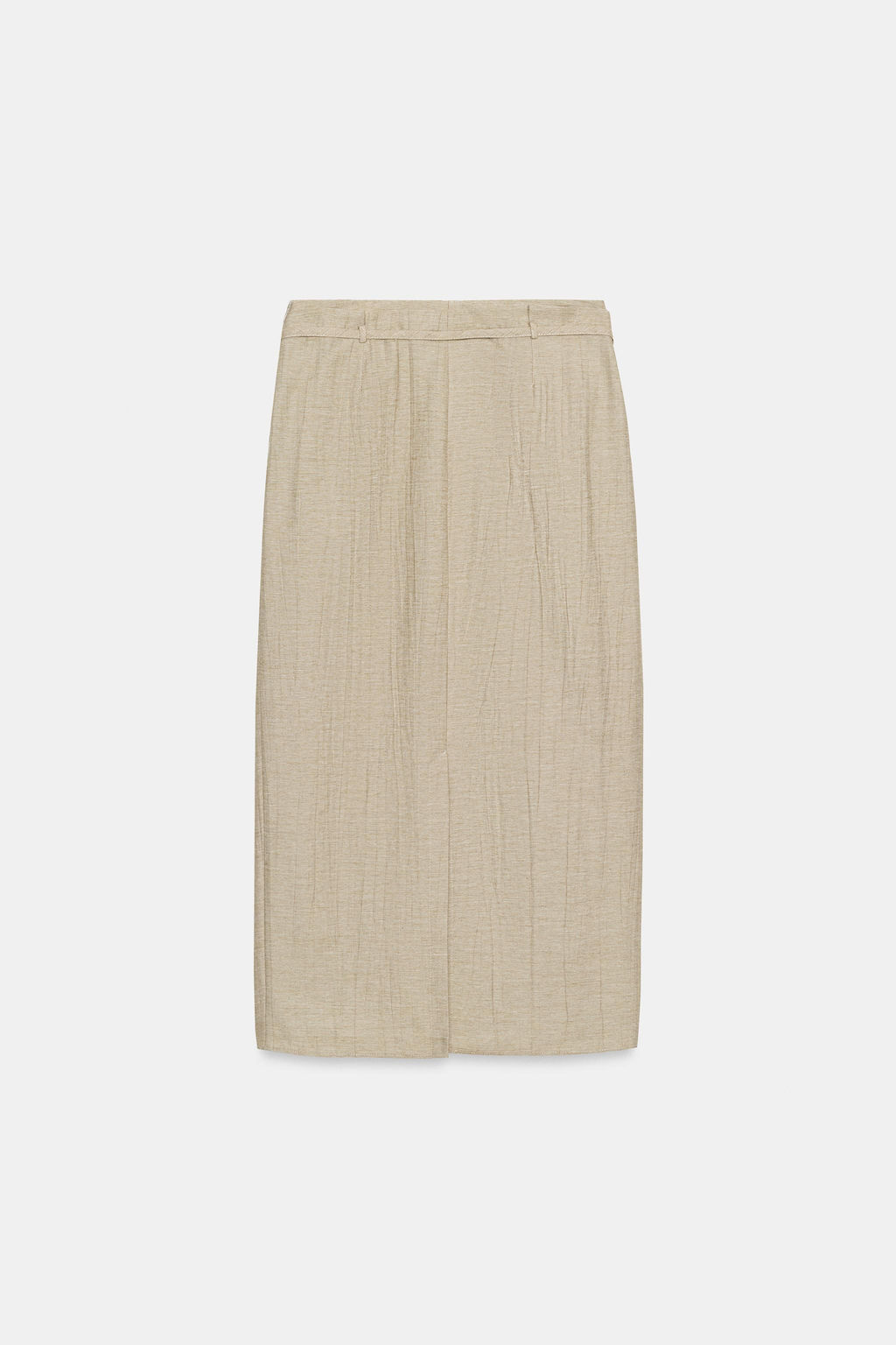 FALDA MIDI CINTUR?N / Tostado - Zara фото 9