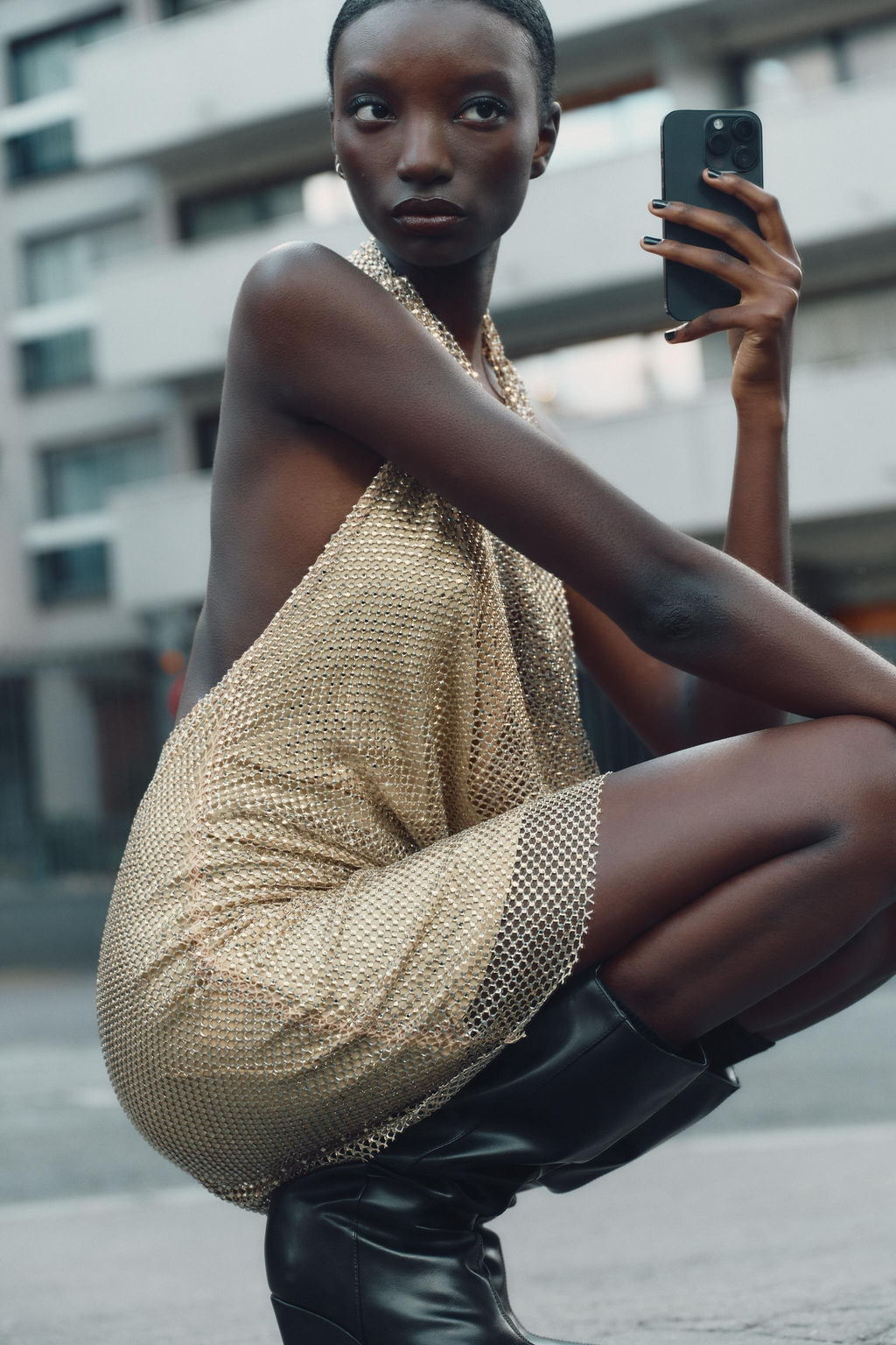 SPARKLY HALTERNECK DRESS - Zara фото 3