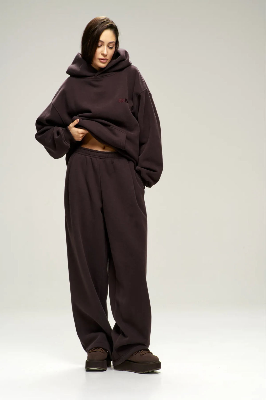 Брюки с начесом Brown