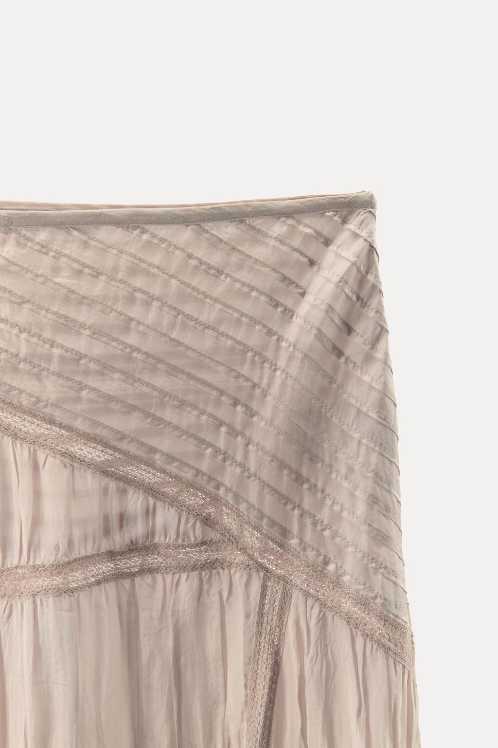 LACE PLEATED SKIRT - Zara фото 5