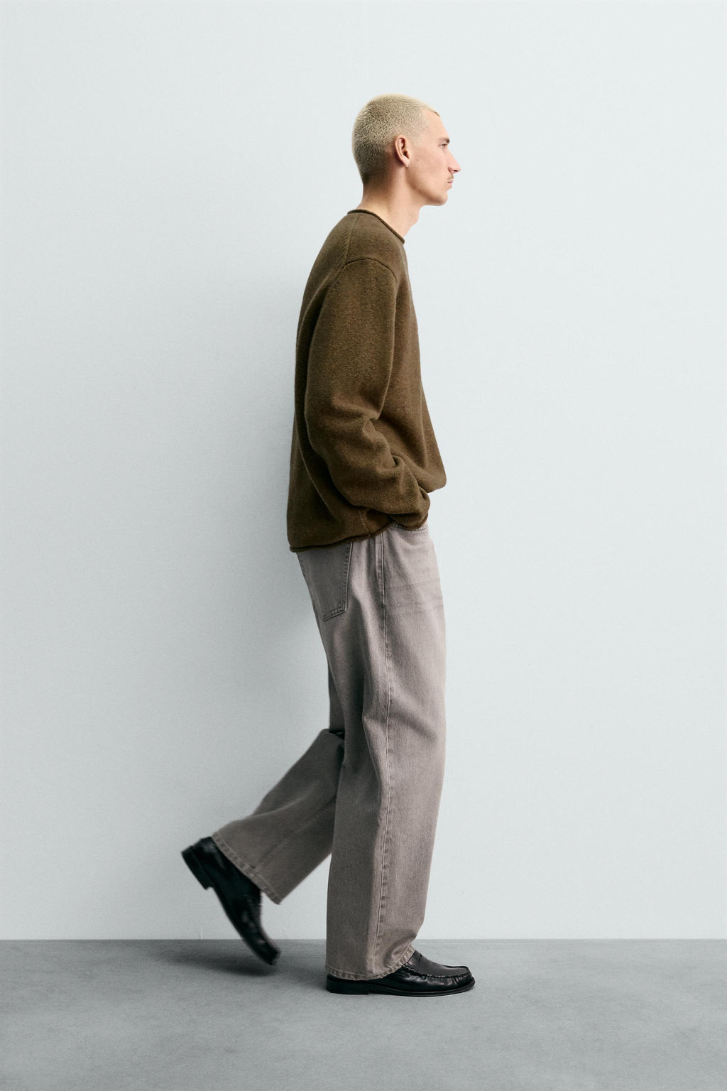 LIMITED EDITION DENIM TROUSERS WITH SEAM DETAIL - Zara фото 5