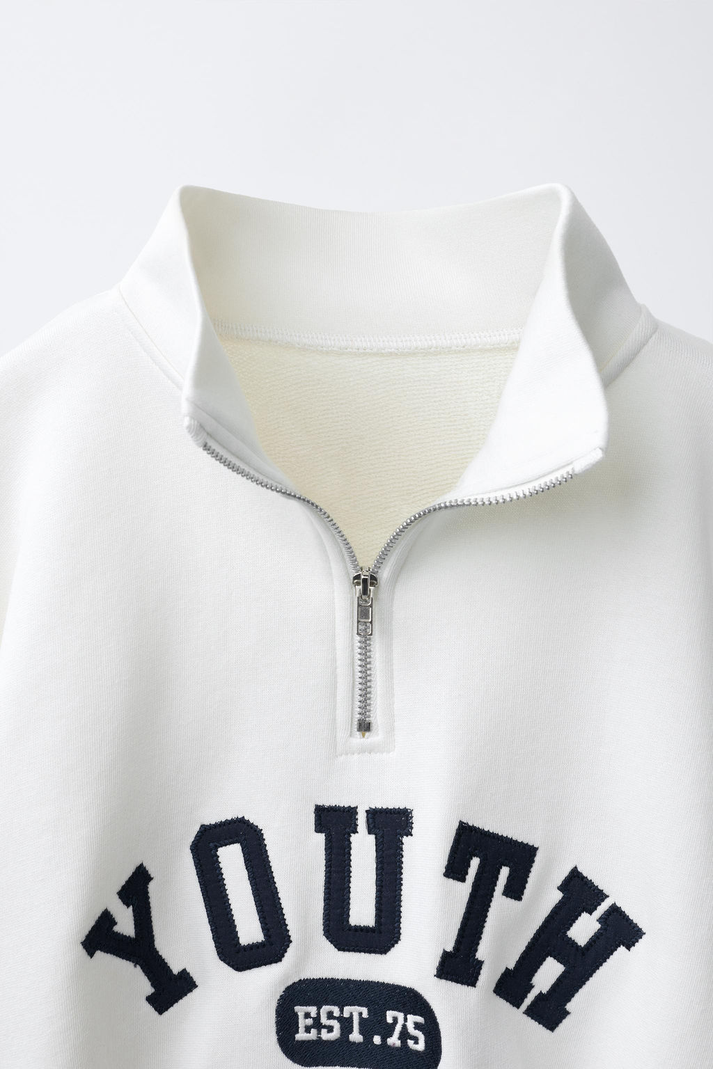 SUDADERA JOGGING TEXTO / Blanco - Zara фото 4