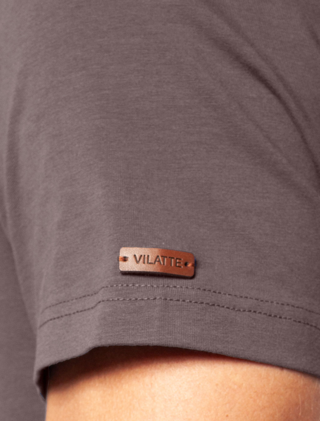 VILATTE / Футболка из премиального хлопка с эластаном  фото 2