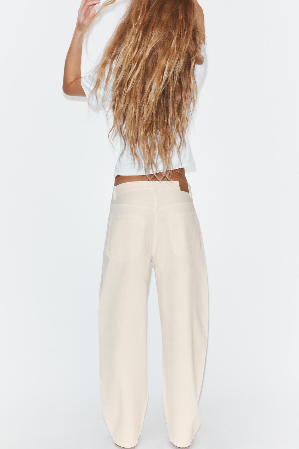JEANS TRF BAGGY BALLOON TIRO MEDIO / Blanco roto - Zara фото 5
