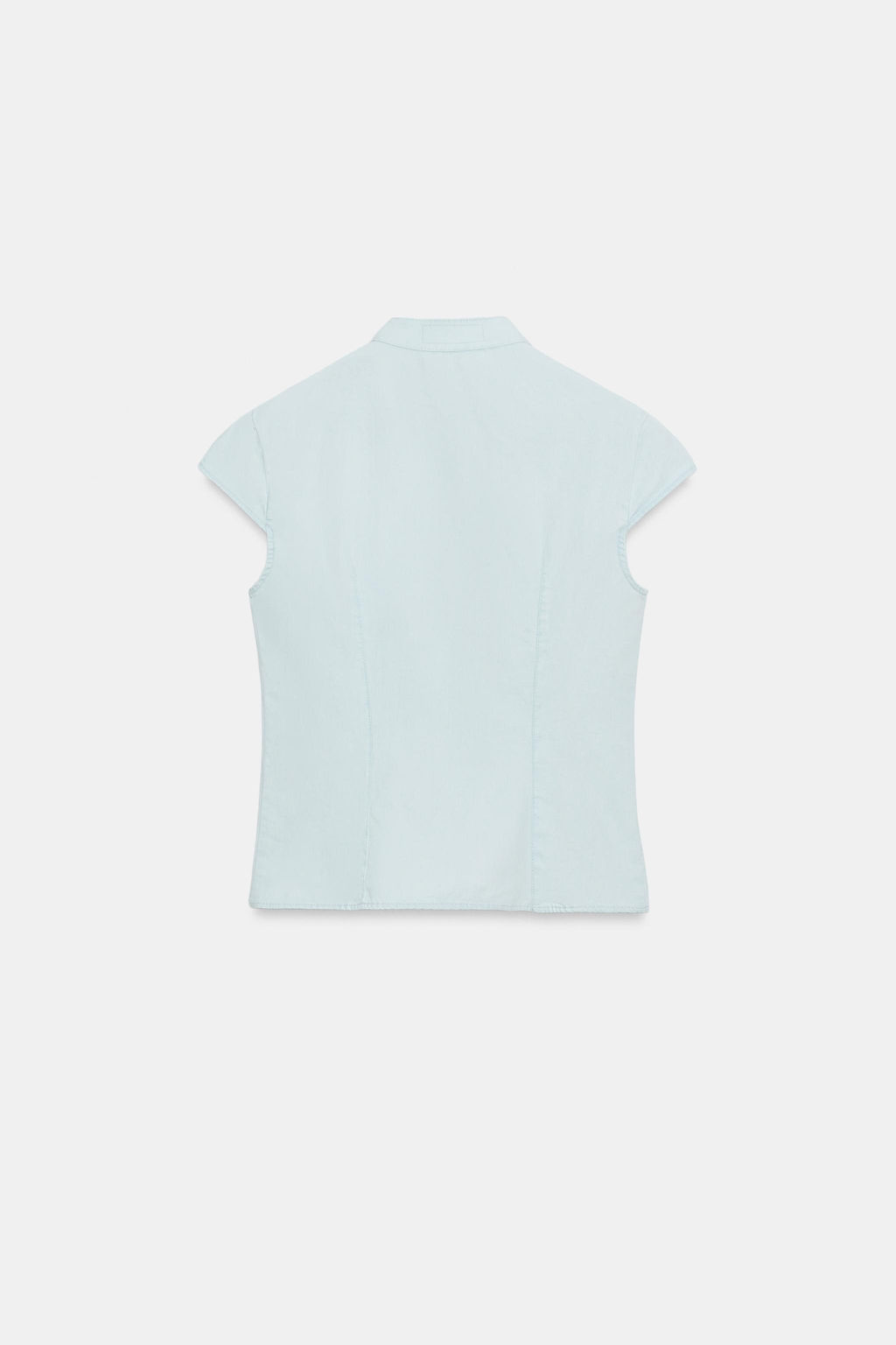 TOP CUELLO SUBIDO BOTONES / Azul claro - Zara фото 5