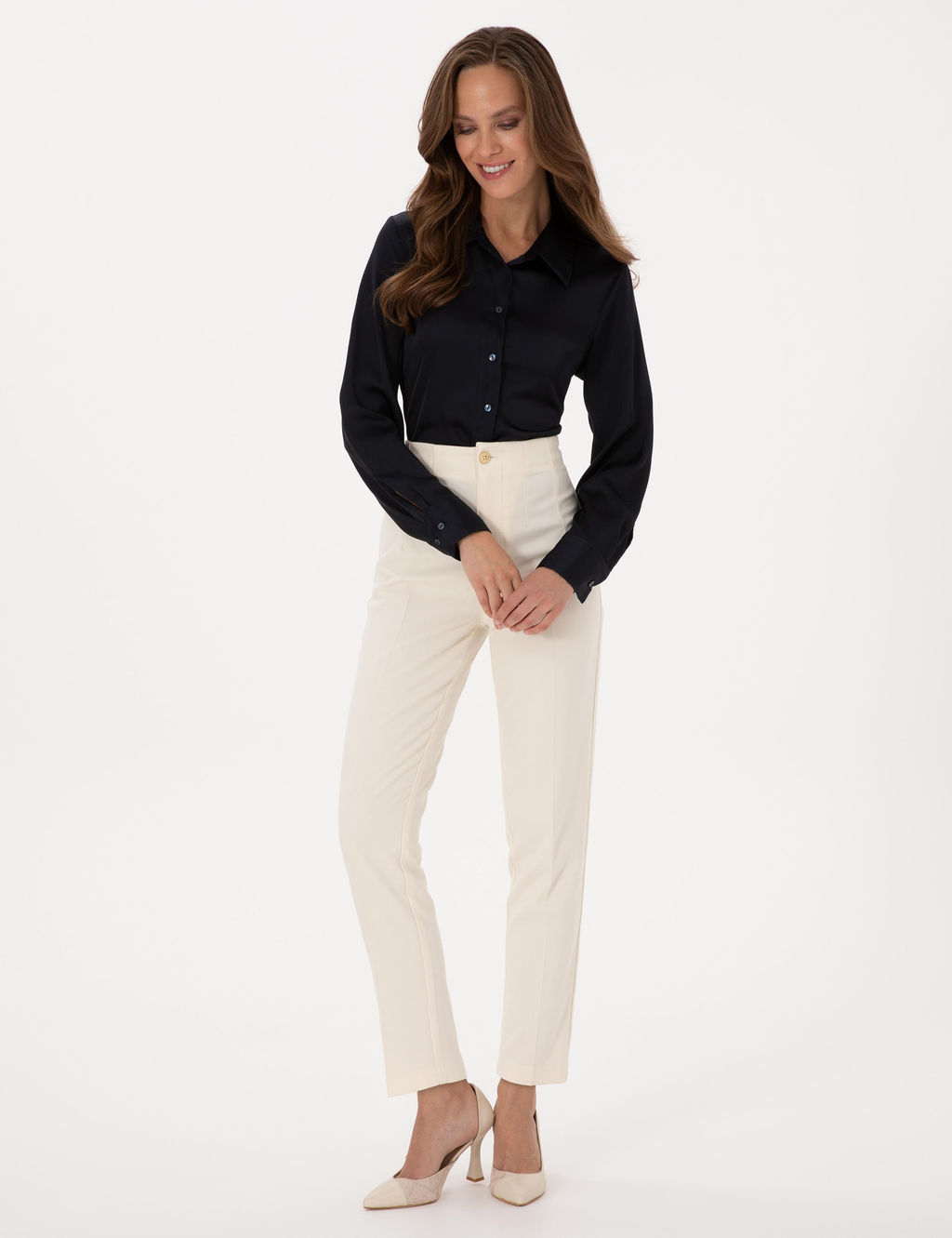 Lacivert Comfort Fit Uzun Kollu G_mlek - Pierre cardin фото 4
