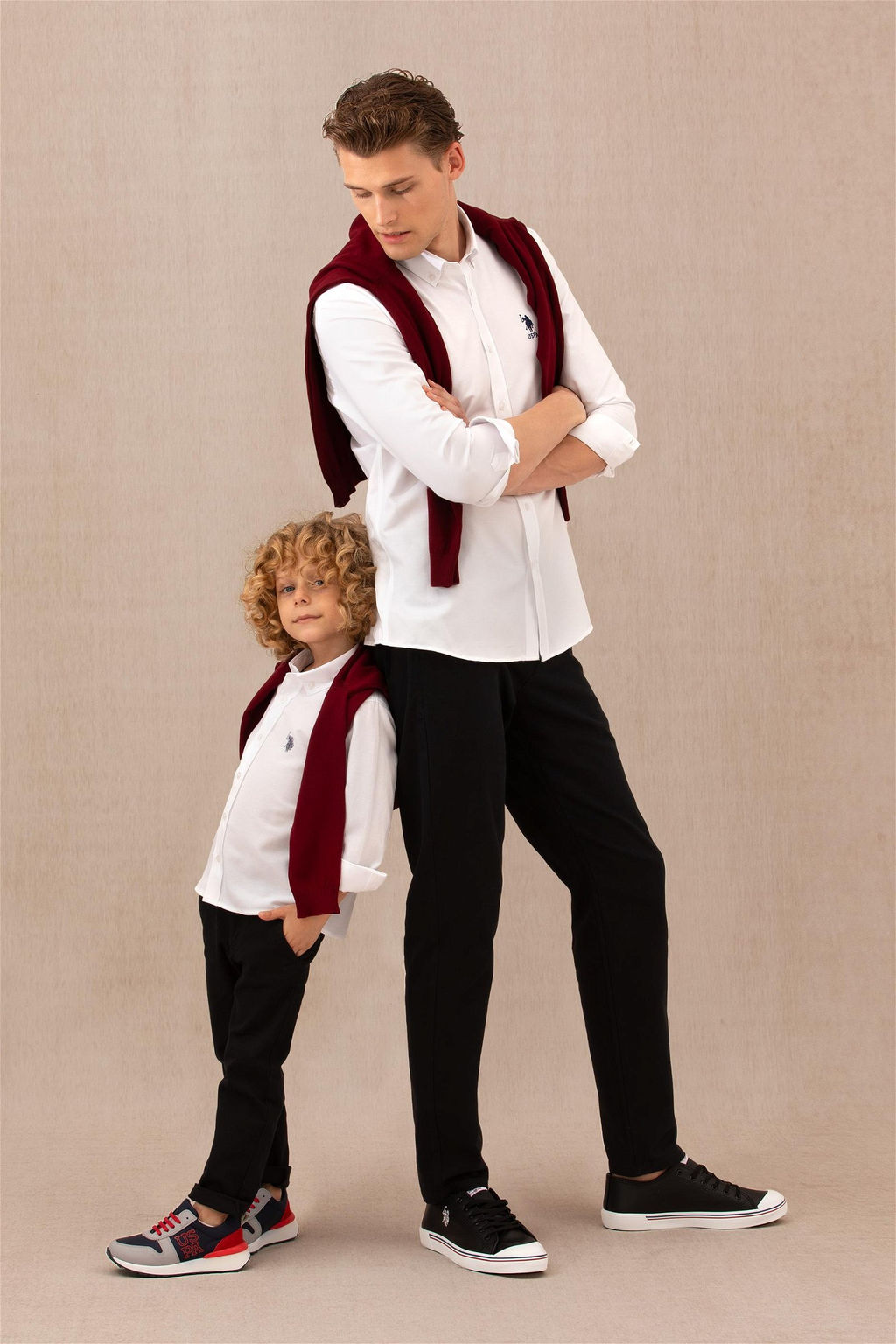 U. S. Polo Assn Белая базовая рубашка с длинным рукавом для мальчика - U.s. polo assn фото 4