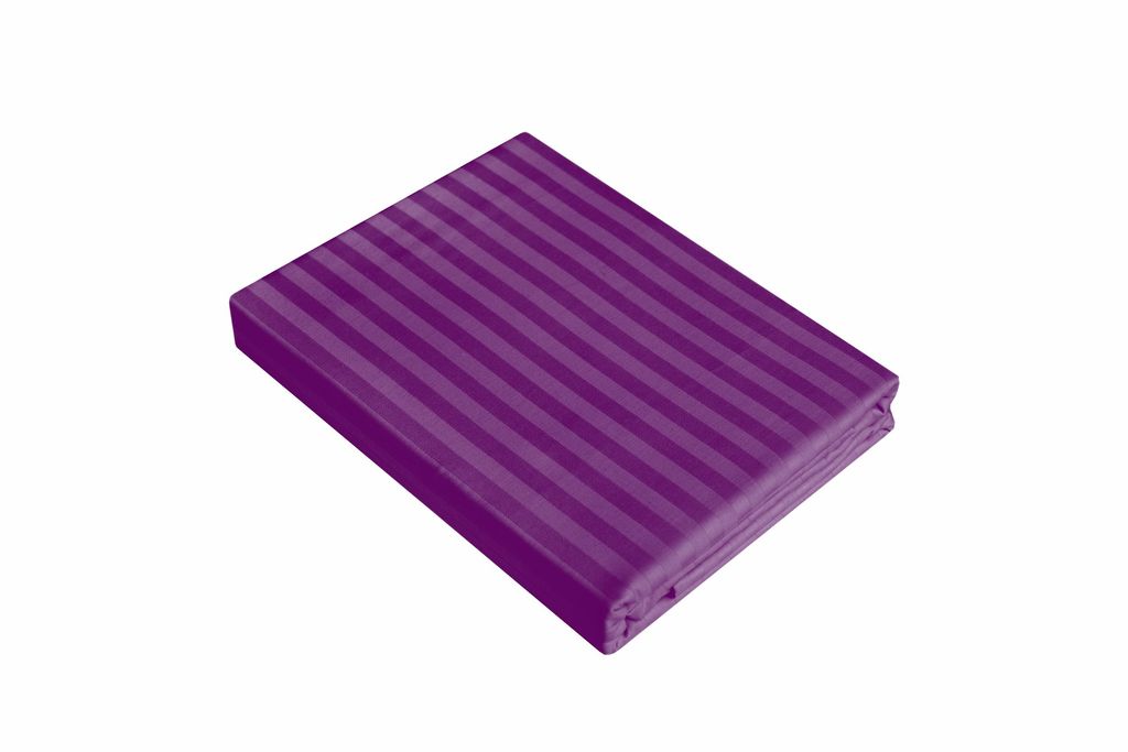 Комплект постельного белья Страйп-сатин Verossa фиолетовый КПБ-НС-17 1.5 сп-2