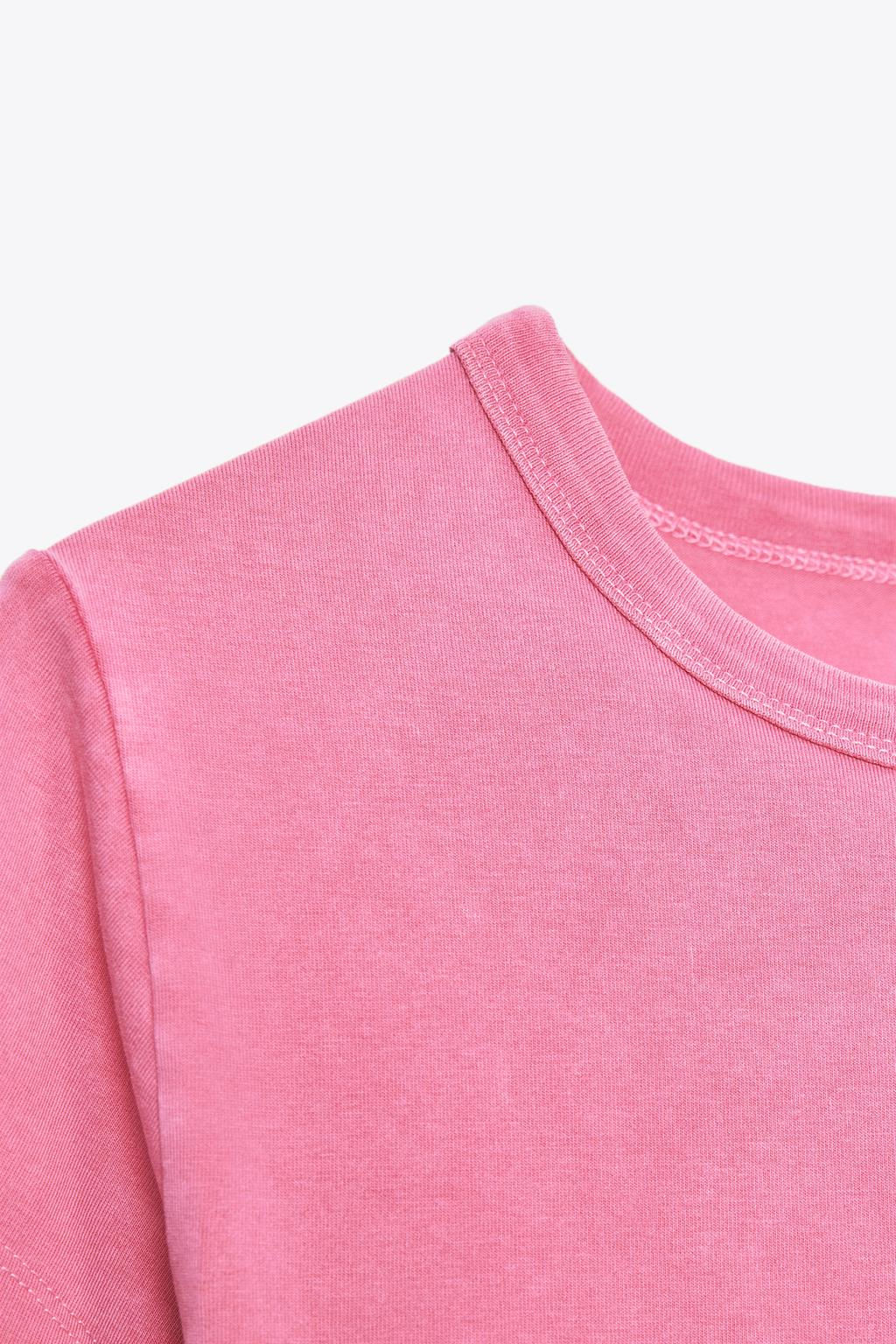 WASHED-EFFECT RHINESTONE T-SHIRT - Zara фото 3