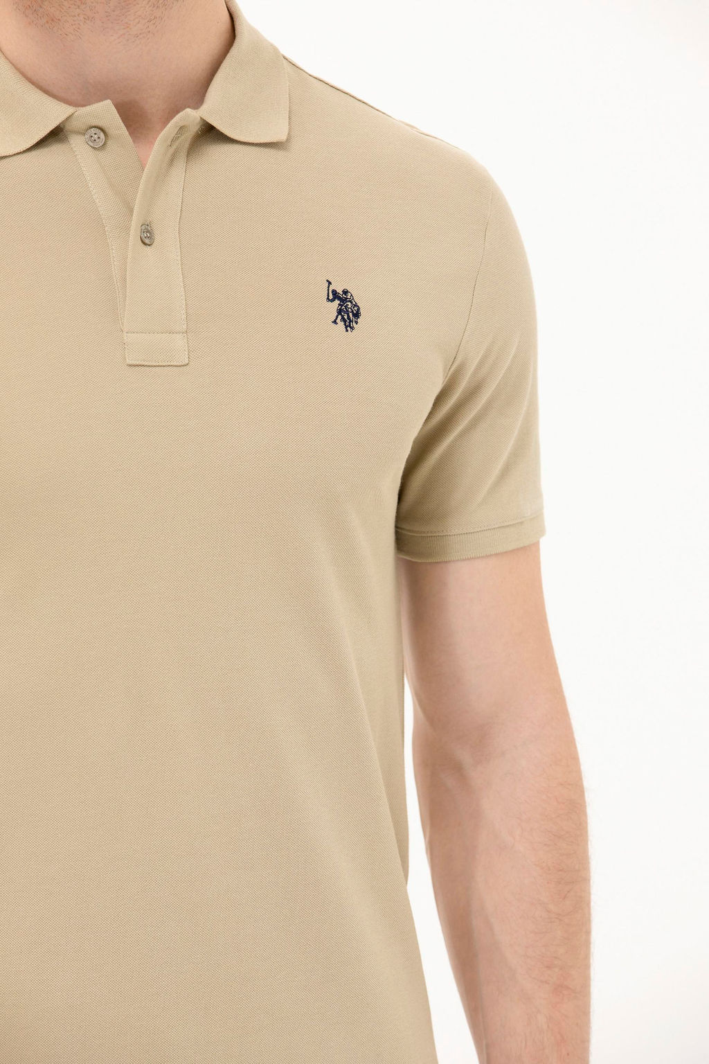Мужская футболка цвета хаки Basic - U.s. polo assn фото 6