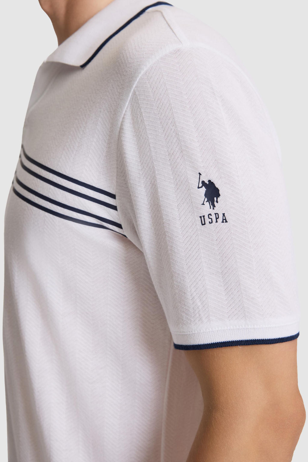Erkek Beyaz Regular Fit Polo Yaka Ti__rt