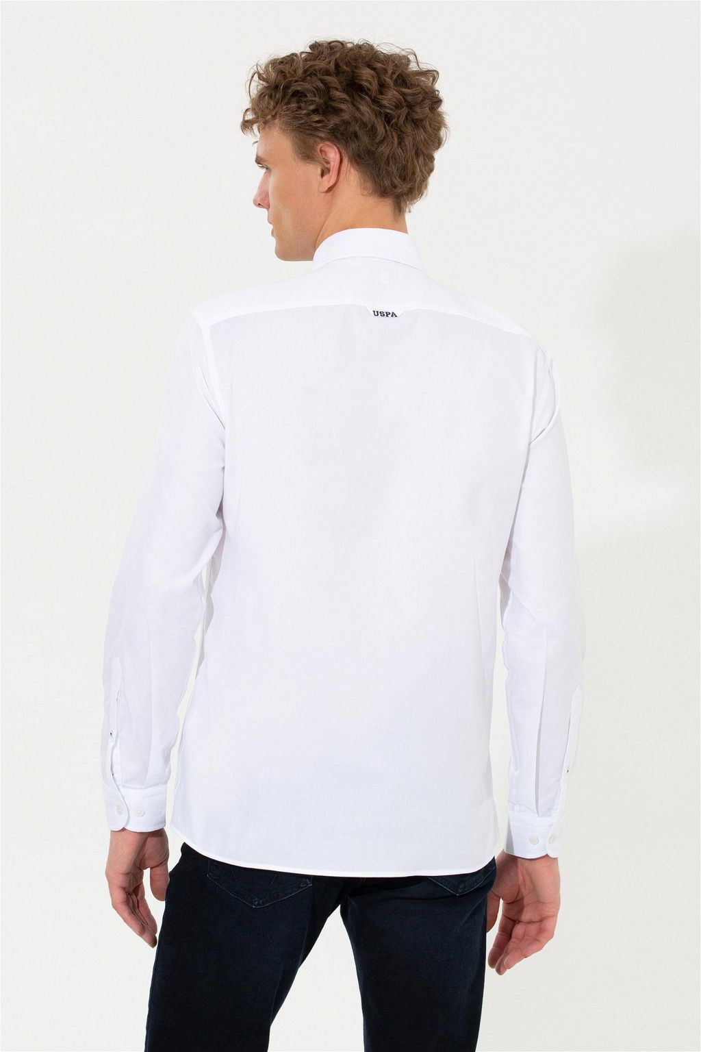 U. S. Polo Assn / Рубашка мужская белая Uzunkol Basic - U.s. polo assn фото 5