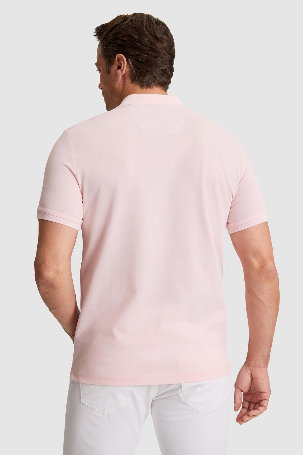 Erkek A__k Pembe Regular Fit Polo Yaka Basic Ti__rt