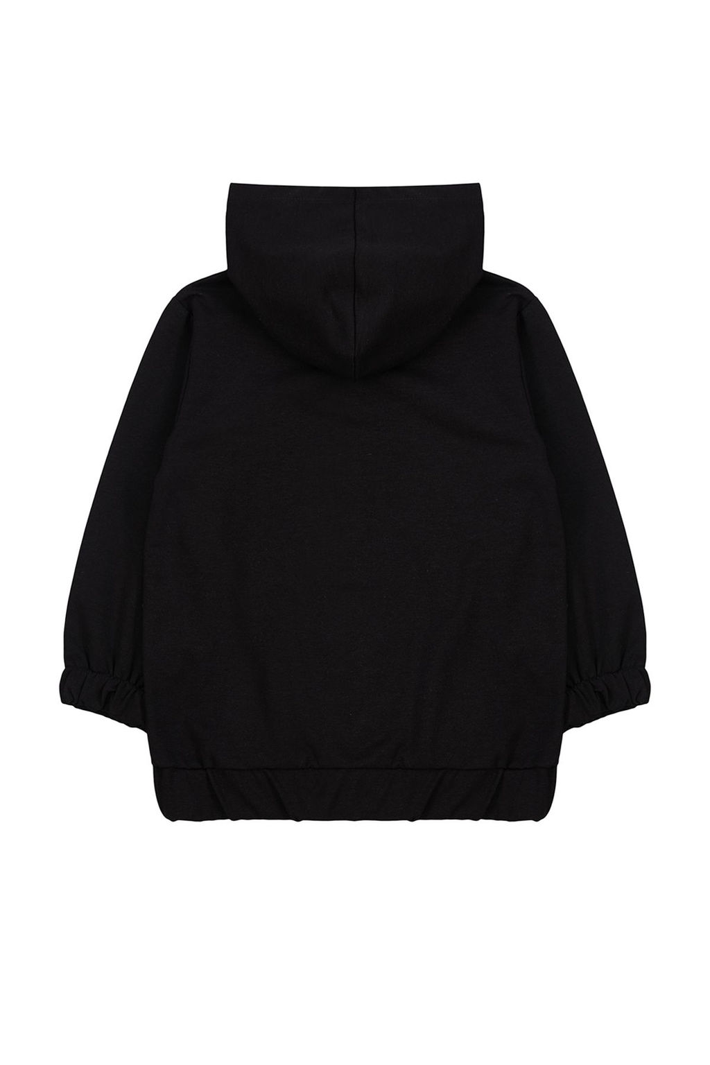 Siyah Melanj Unisex Kapusonlu Pamuklu Fermuarl? Orme H?rka TKDAW25HI00001