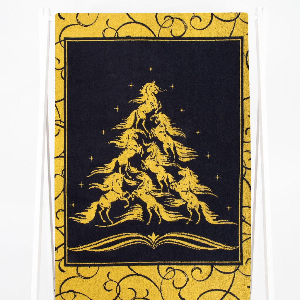 Полотенце махровое 6с102.411ж1 Лошадиная елка(т.желтый) 67х150см