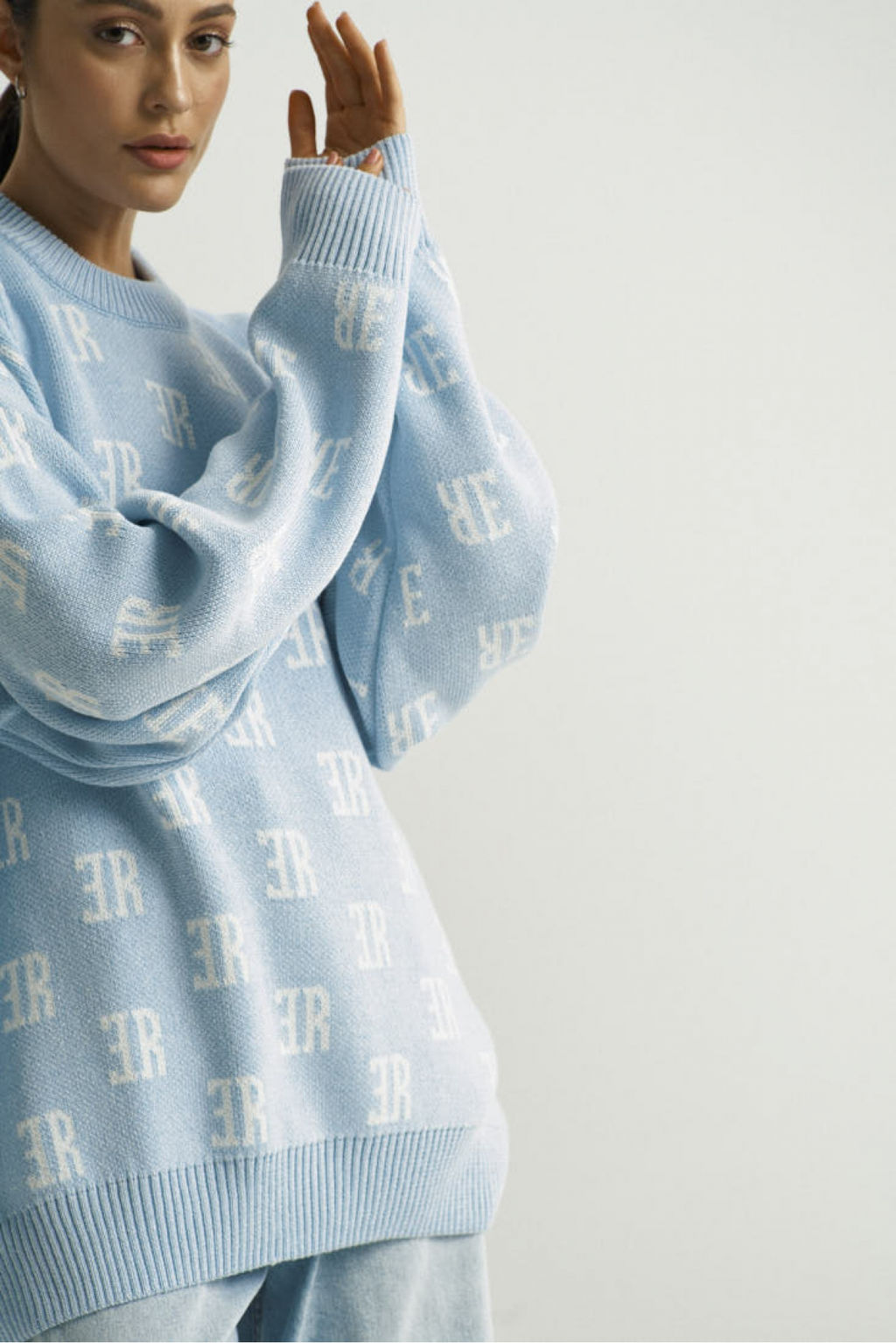 Джемпер Cotton Jacquard Light Blue