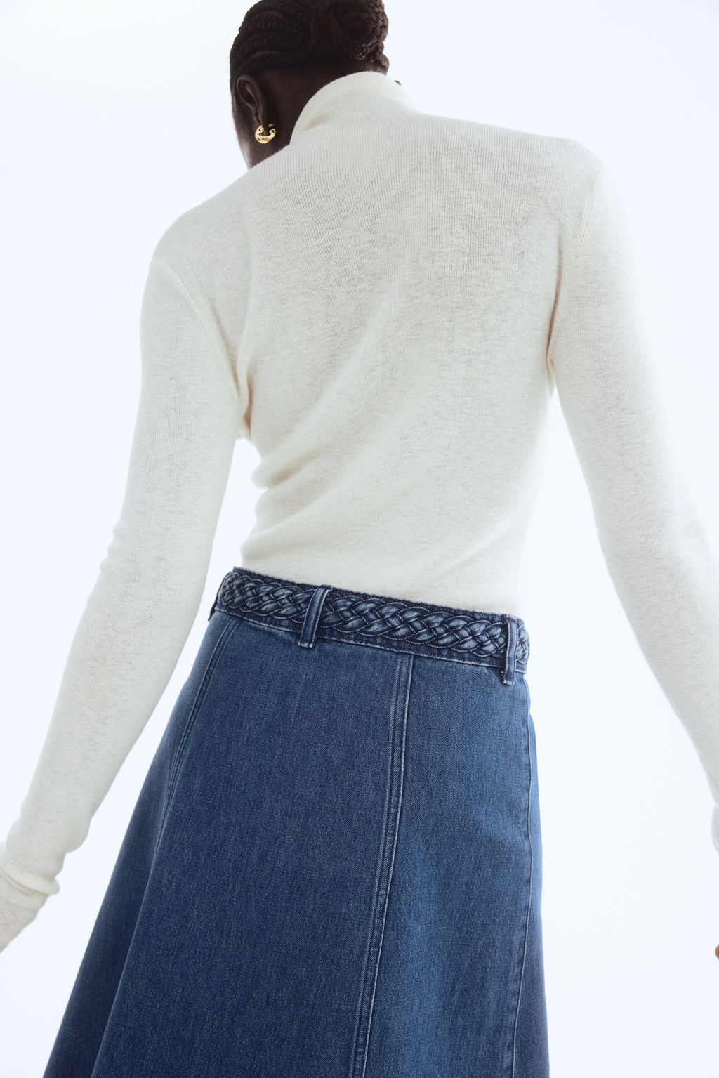 Falda denim con ribete trenzado - H&m фото 4