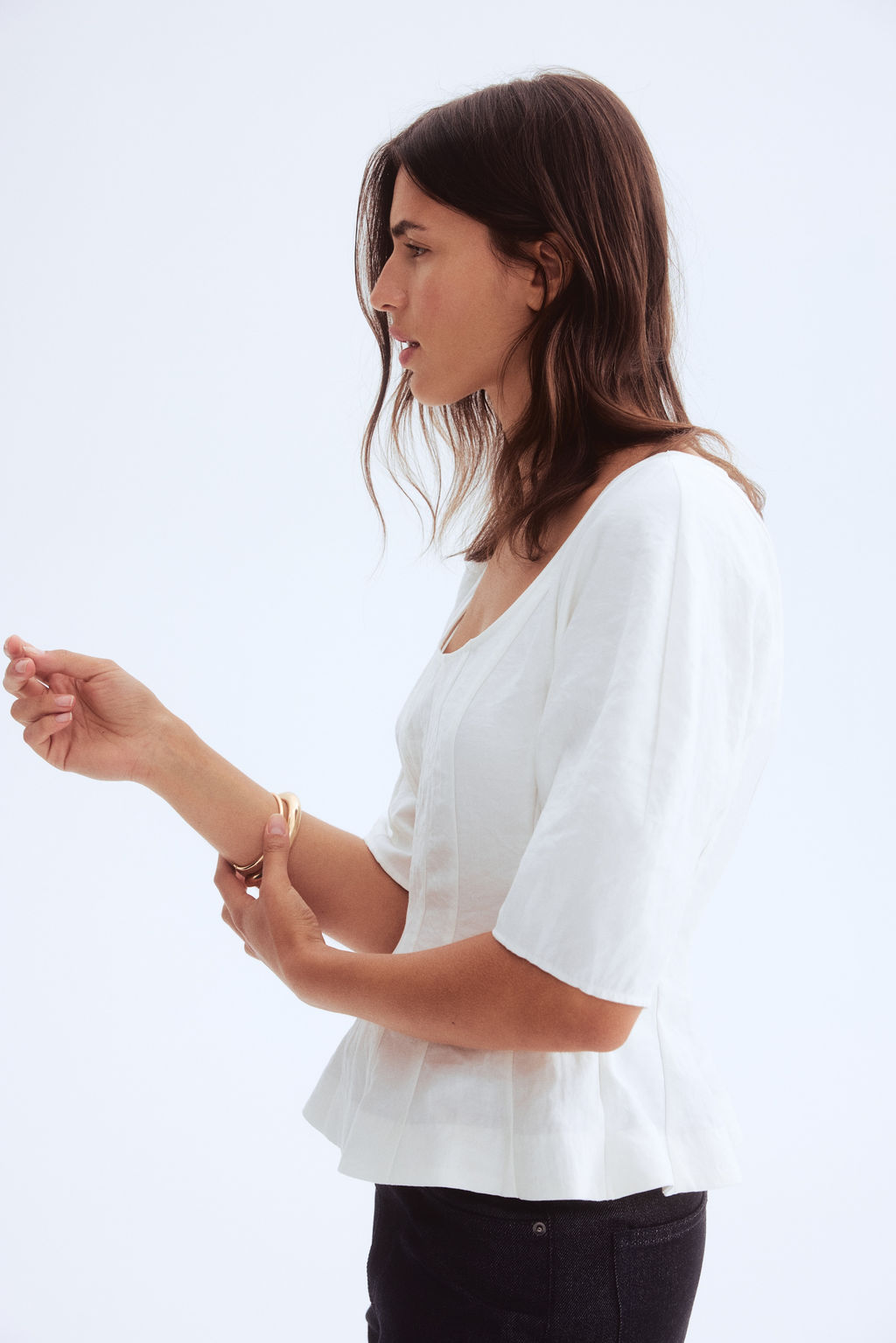 Blusa con escote en U - H&m фото 6