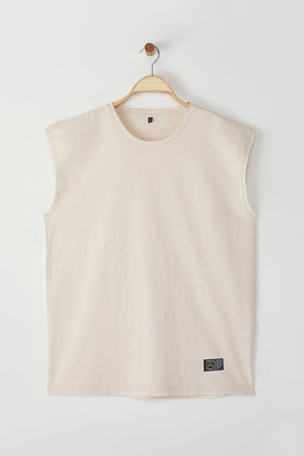 Yesil Oversize/Genis Kesim Eskitme/Soluk Efekt Etiket Detayl? T-Shirt/Atlet TMNSS25AL00001 - Trendyolmilla фото 6