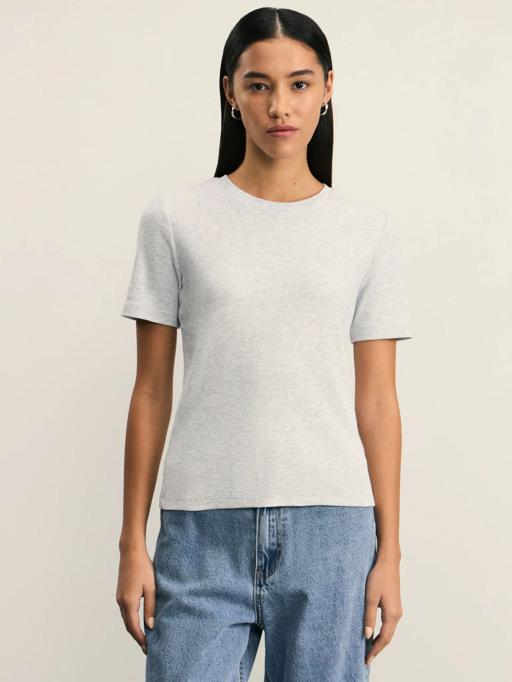 Базовая футболка в рубчик / Zarina  фото 3