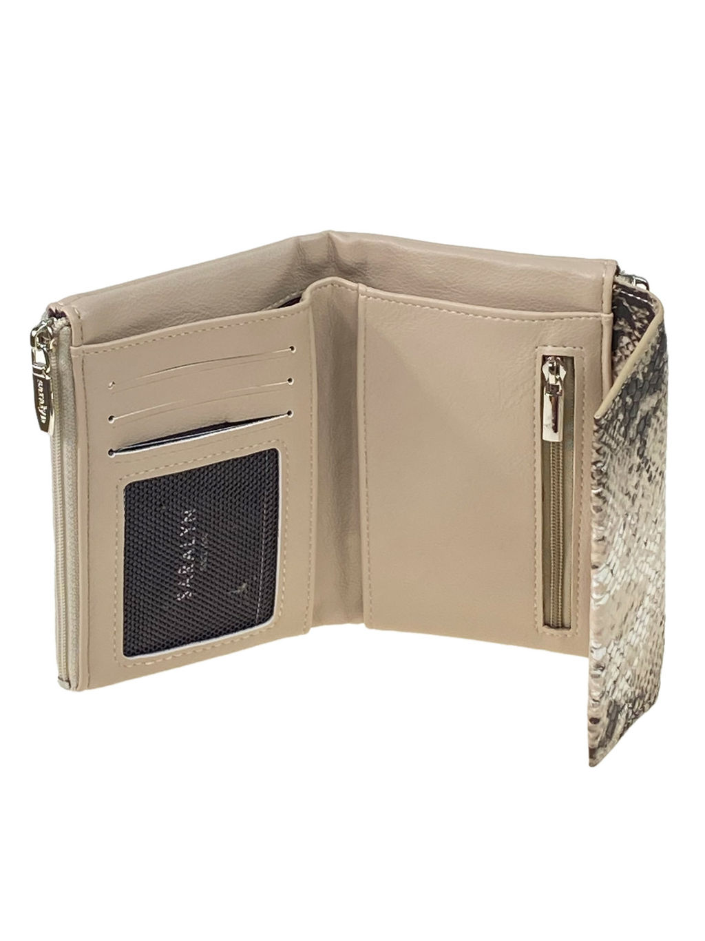 Женский кошелек с фермуаром из натуральной кожи, мультицвет - Greta фото 40