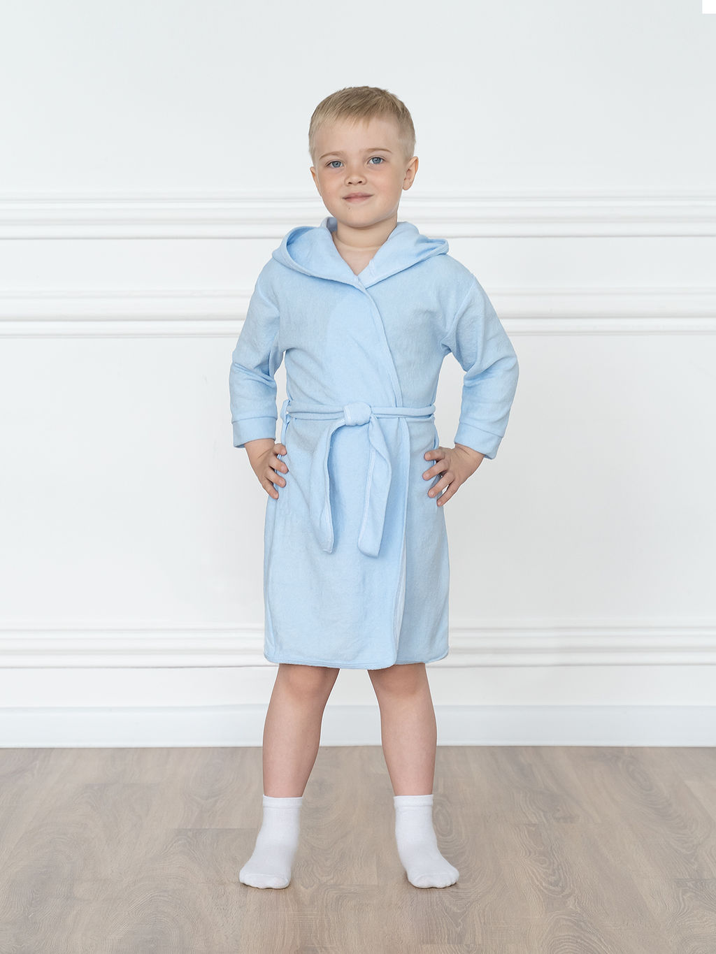 Халат детский светло-голубой 908 (86, 52)