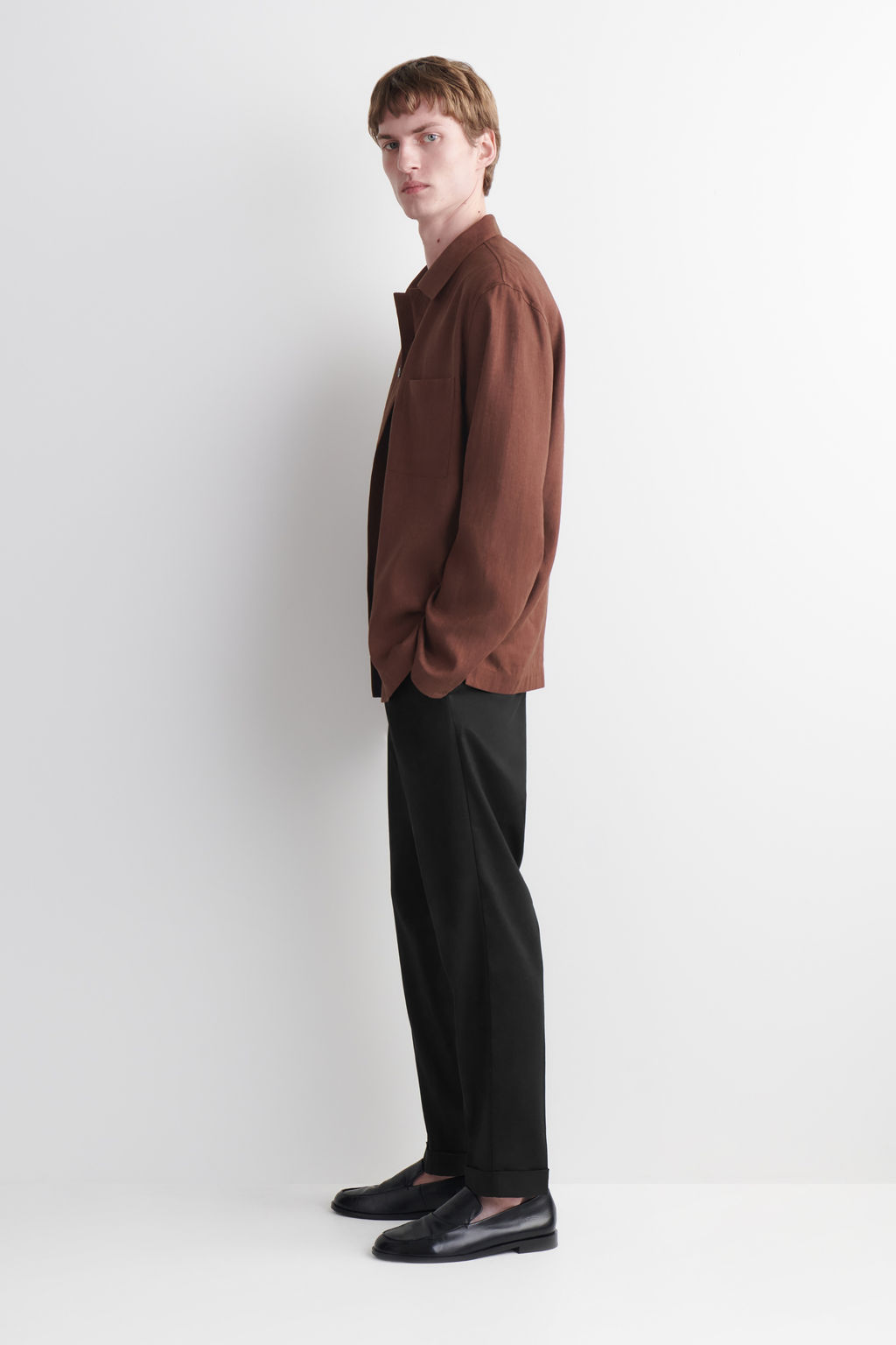PANTAL?N DE LINO Y ALGOD?N SLIM FIT STRAIGHT LEG - H&m фото 7