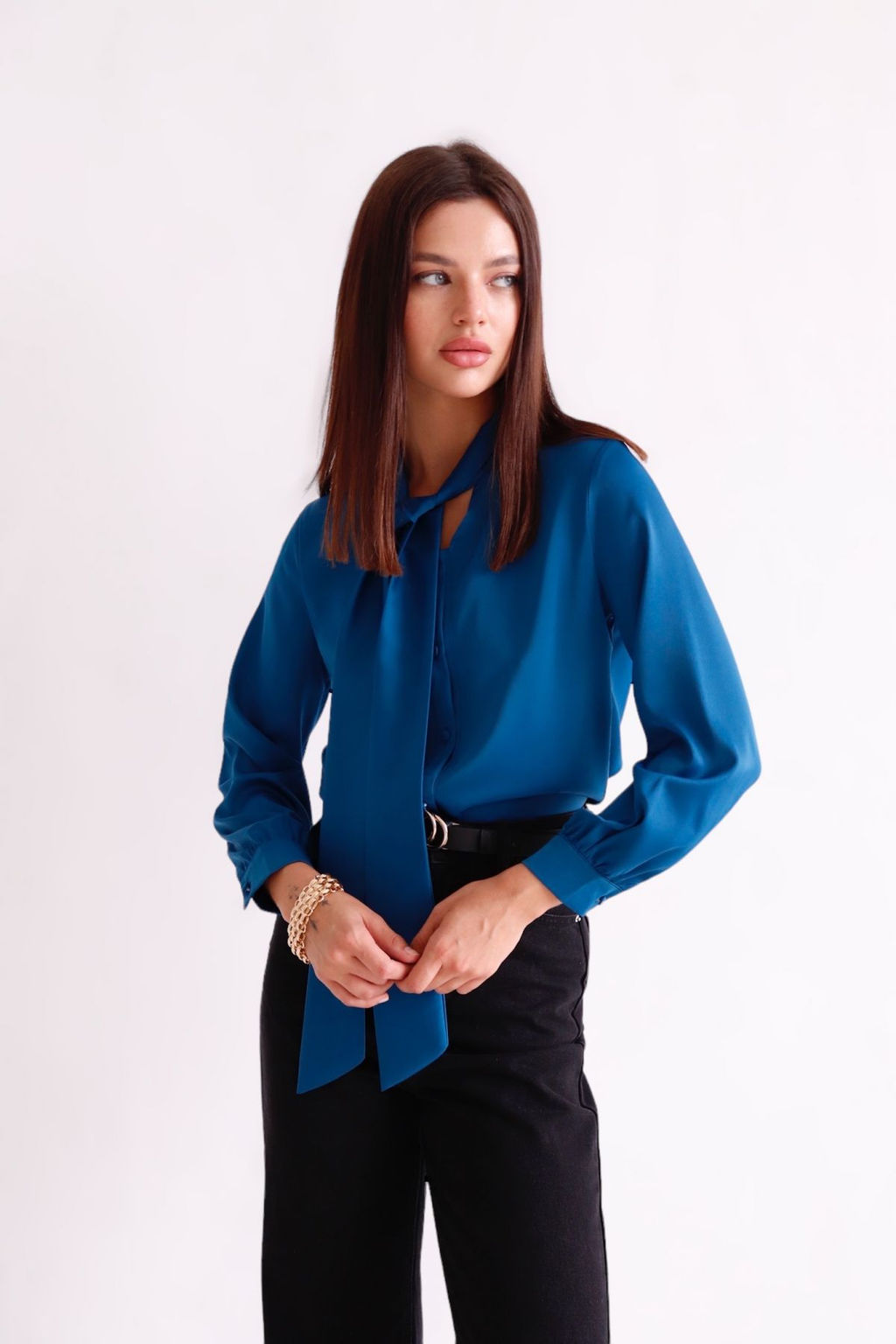 Martichelli Блуза синяя  фото 12