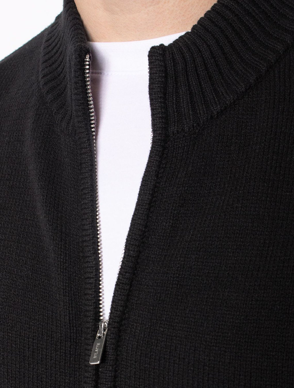 Кардиган плотной вязки на металлической молнии - Vilatte фото 8