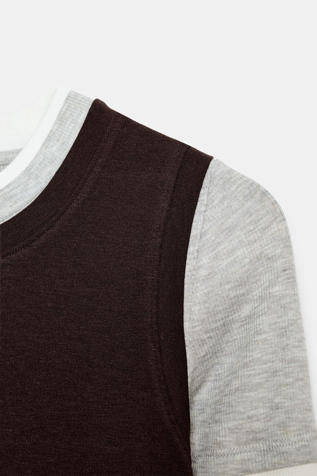 TRIPLE EFFECT LONG SLEEVE T-SHIRT - Zara фото 7