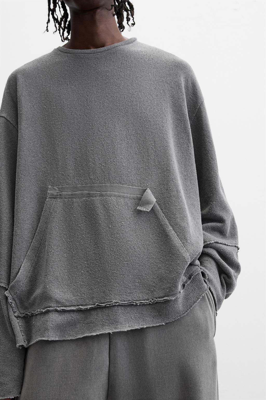 WASHED SWEATER WITH STITCHING - Zara фото 5