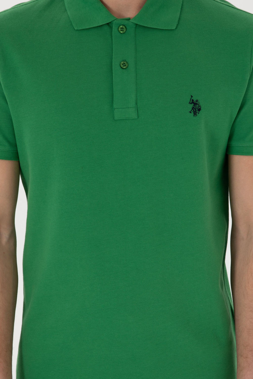 Erkek Slim Fit Polo Yaka Ye_il Basic Ti__rt - U.s. polo assn фото 6